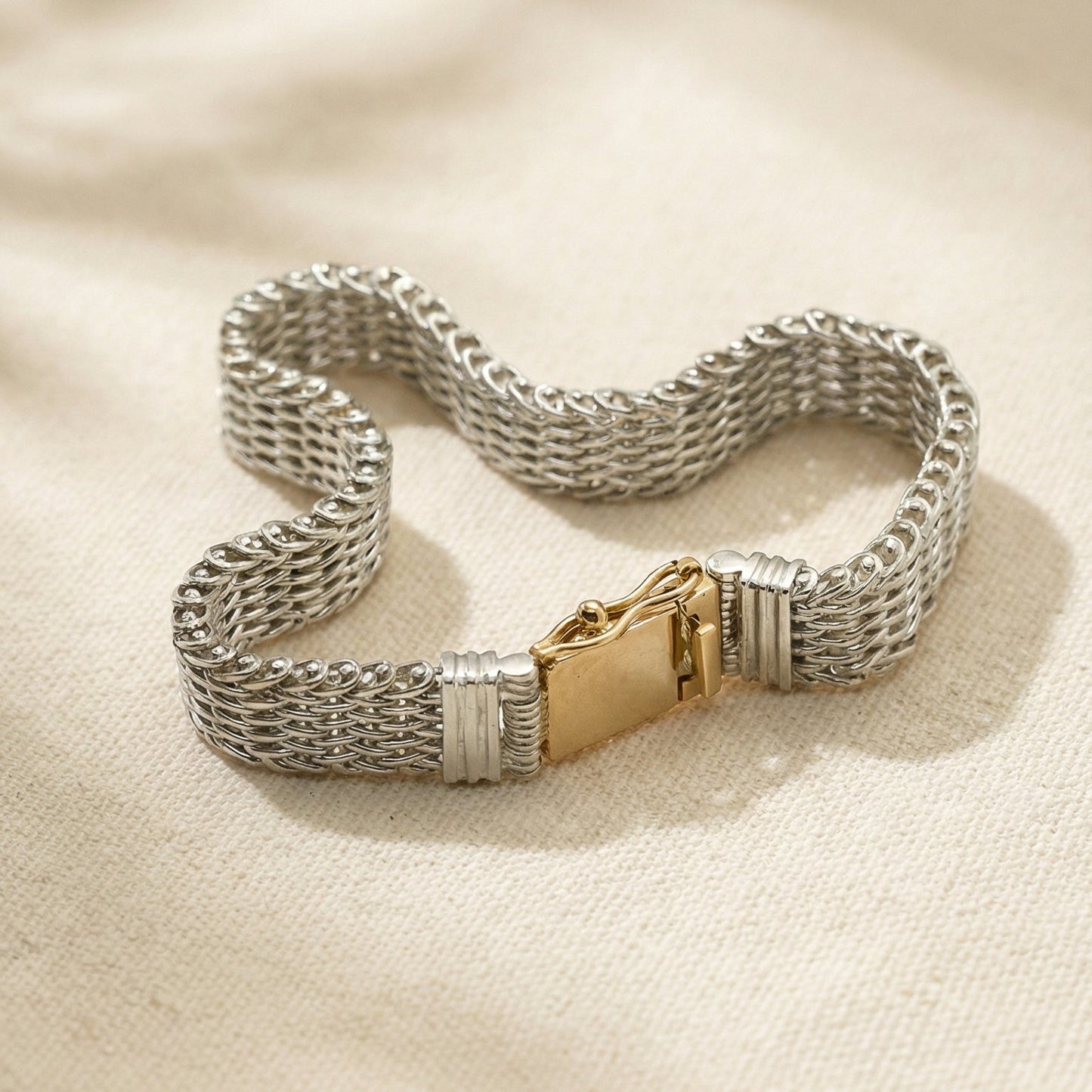 Bracelet en Maille avec Fermoire en Or Eclat d'or
