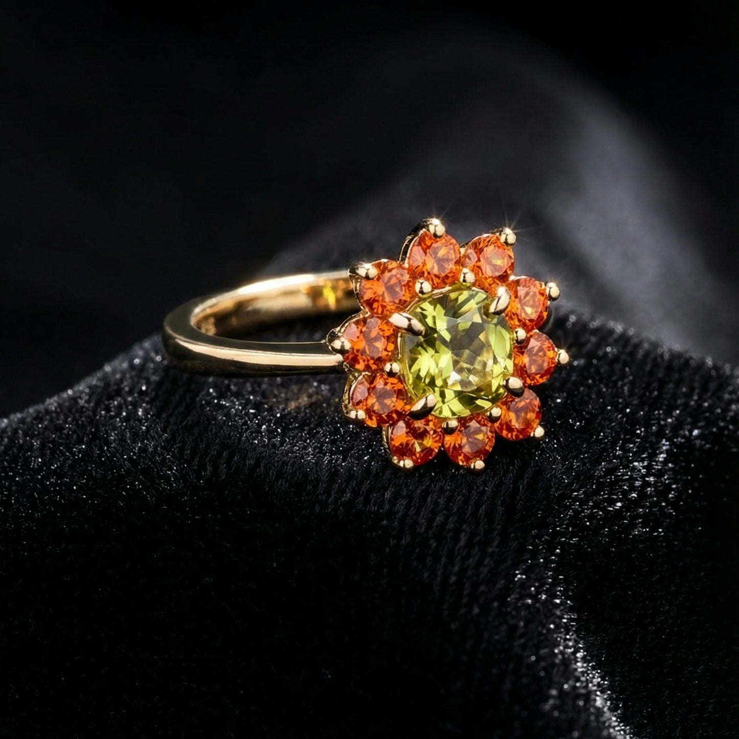 Bague entourage en or 18 carats Eclat d'or