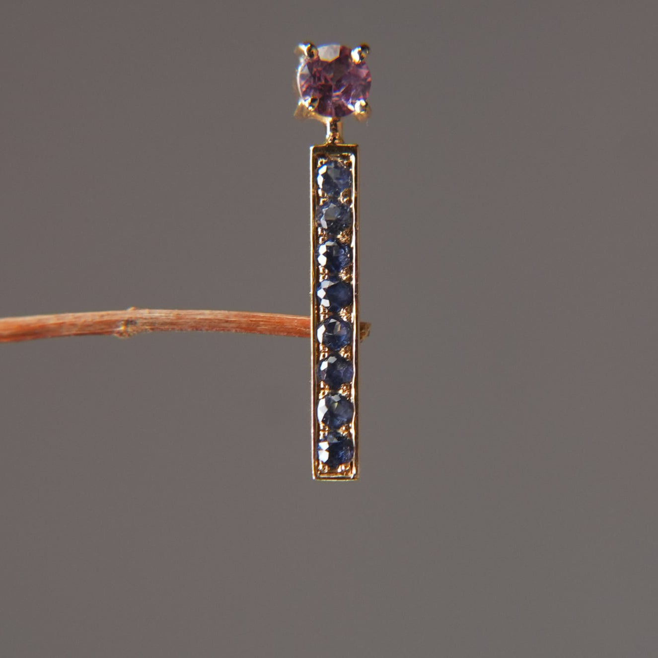 18K Gold Pendant – Ruby and Sapphire