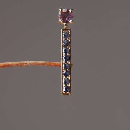 18K Gold Pendant – Ruby and Sapphire