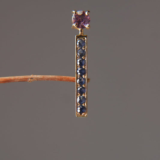 18K Gold Pendant – Ruby and Sapphire