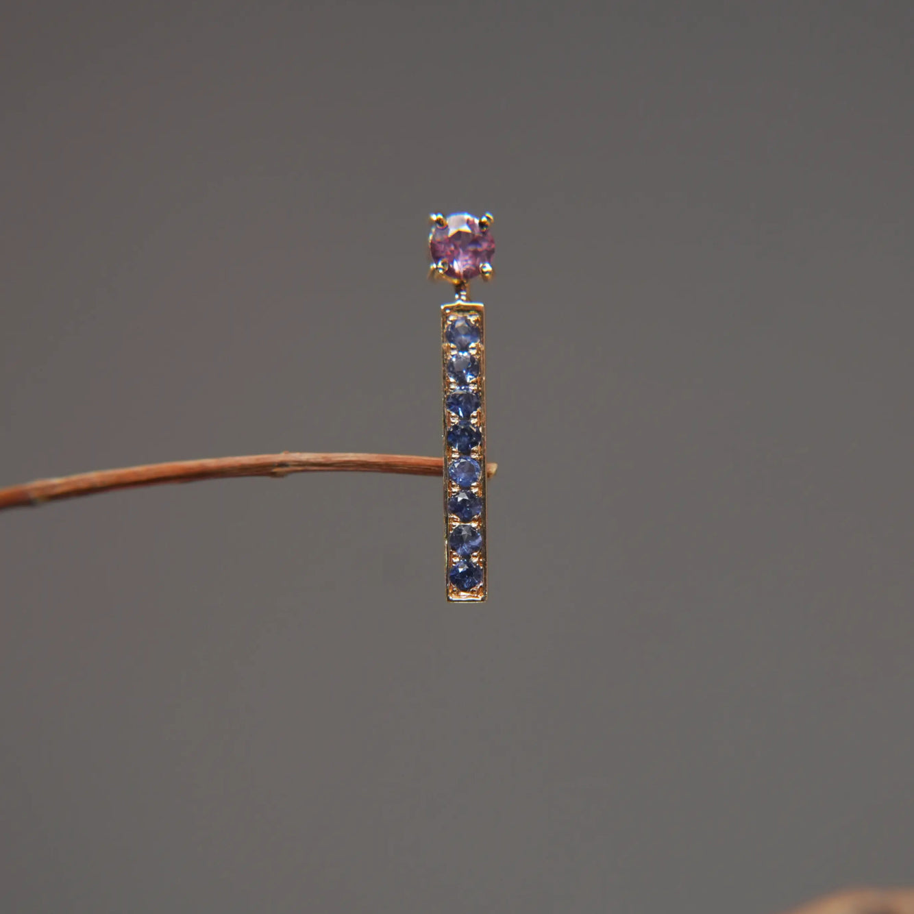 18K Gold Pendant – Ruby and Sapphire