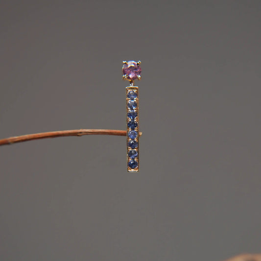 18K Gold Pendant – Ruby and Sapphire