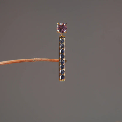 18K Gold Pendant – Ruby and Sapphire