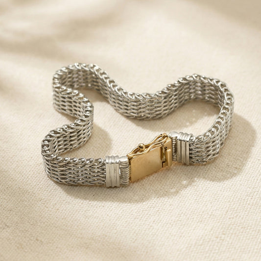 Bracelet en Maille avec Fermoire en Or Eclat d'or