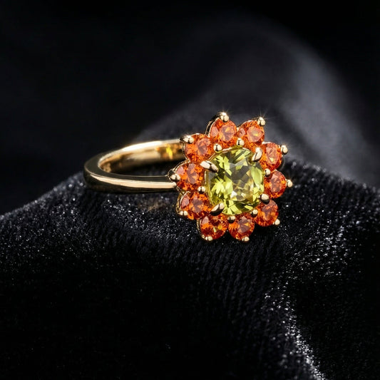 Bague entourage en or 18 carats Eclat d'or